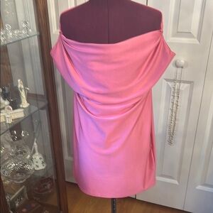 Windsor Pink and Purple Off-Shoulder Sheath Dress